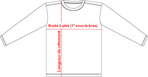 Charte de grandeur TT11L (XS à 4XL)